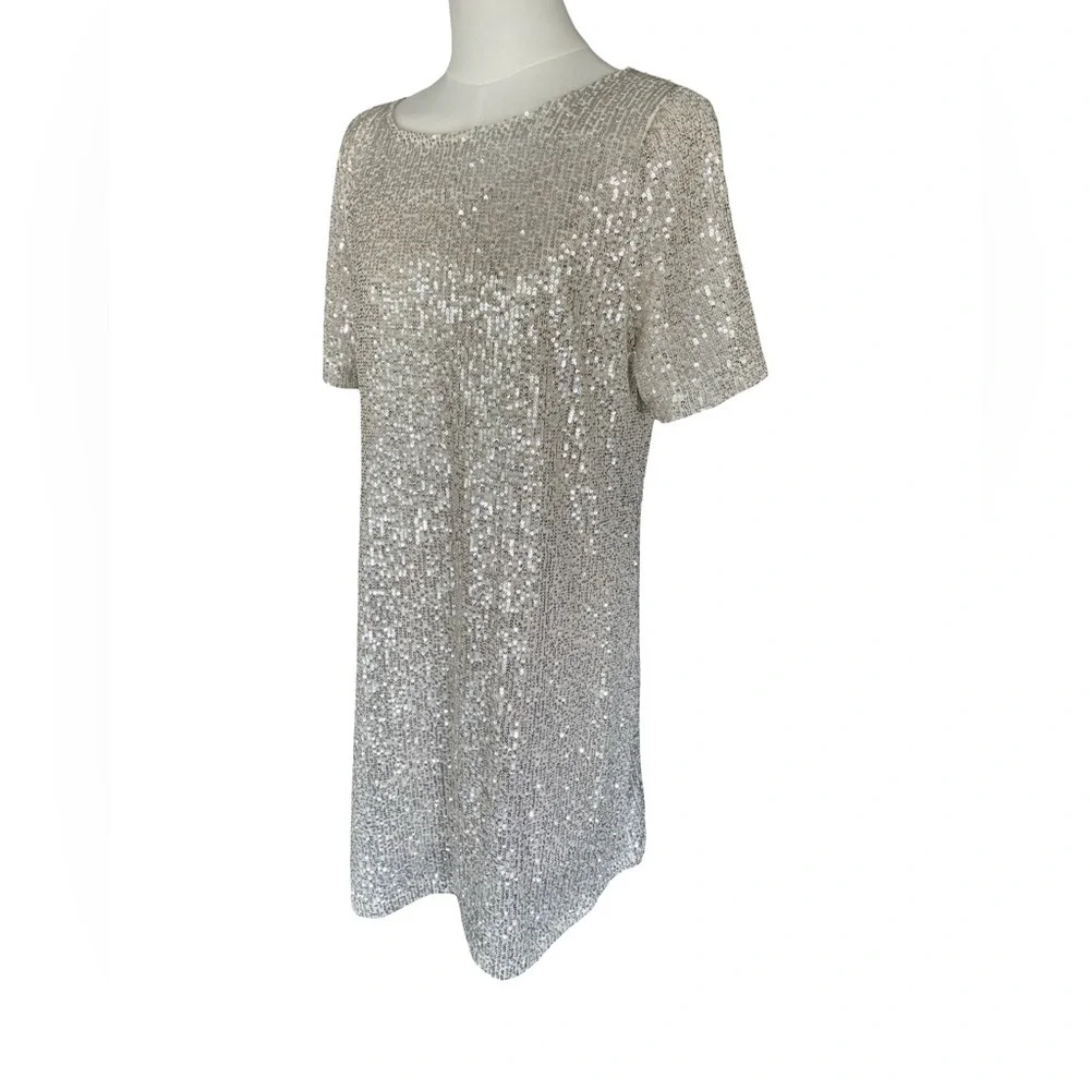 7 For All Mankind Sequin Sheath Mini Dress Womens Size Medium
